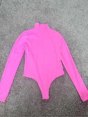 Bershka Kids Long-Sleeve Mock Neck Bodysuit - Pink